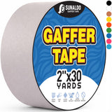SUNALDO Gaffers Tape Heavy Duty, Easy to Rip, Residue-Free Professional Grade Floor Tape for Electrical Cords, Matte Finish Non