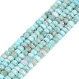 Natural Larimar 6mm Rondelle Loose Beads 15 Inch for DIY Jewelry Making Beads