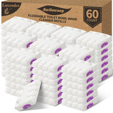 Swilsweep 60 PCS Flushable Disposable Toilet Wand Refills, Compatible with Most Standard Handles, Lavender Scent Cleaner Pads Cl