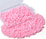 XIANNVXI Pink Pony Beads 9mm Pink Pony Beads for Friendship Bracelets Braids Crafts Necklace 500Pcs