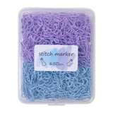 Trendivibe 650Pcs Stitch Markers Metal Pins For Clothing Labels Knitting And Crocheting Multi Purple
