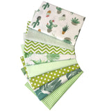 Mililanyo 8pcs 18 x 22inches (46x56cm) Cotton Fabric Cactus Pattern Pre-Cut Quilt Squares Fat Quarters Fabric Bundles for Sewing