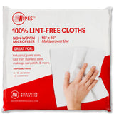 Mwipes Lint Free Cloth 16inch x 16inch 50 Pack, Highly Absorbent Disposable Microfiber Cleaning Cloths for Industrial, Staining, Cas