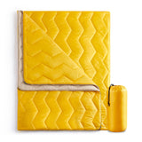 UNIKOME Lightweight Travel Blanket, Waterproof Warm Puffy Down Alternative Camping Blanket with Corner Loops, 75'52', Yellow