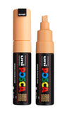 posca uni PC-8K Water-Based Paint Markers, Broad Tip (8mm), Light Orange, 2 Count