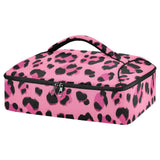Casserole Carrier Insulated Hot Pink Black Leopard Print Dish 9x13 with Lid Party Travel Warmer Bag for Hot or Cold Food Lasagna