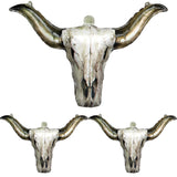 Gejoy 3 Pcs Western Long Horn Cow Party Balloons Decorations Cowboy Aluminium Foil Balloon for Cowgirl Decorations Rodeo Balloon