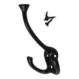 GlideRite Hardware 7011MB10 4.5 x 2.5 Robe/Coat/Hat TriHooks, 10 Pack, Large, Matte Black