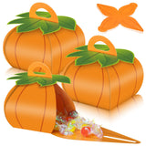 TaoBary 36 Pieces Thanksgiving Fall Party Favor Boxes Autumn Pumpkin Candy Treat Box 3D Mini Goodie Gift Bags Party Decorations