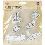 Prima Marketing 10976 Julie Nutting Mixed Media Cling Rubber Stamps, Fun Time