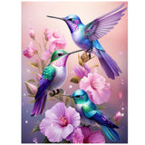 hkejoi Hummingbird Diamond Art Kits for Adults, Hummingbird Diamond Painting, 5D Round Full Drill Gem Art Kits DIY Crafts for Ho