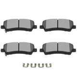 SCITOO Rear Disc Brake Pad Set 4PCS w/Hardware Fit For Ford For Mustang 2015 2016 2017 2018