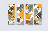 woopme Set of 5 Magnetic Palm Leaf Drawing Art Bookmark for Book Lovers Readers Students Gift Magnetic Page Clips Folding