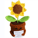 Meboltpan Inspirational Gifts for Women, Positive Crochet Animals, Emotional Support Home Decor Knitting Flower, Handmade Croche