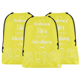Kuber Industries Pack Of 3 Cloth Storage Bag | Storage Organizer | Travel Parachute Cloth Bag | Garments Cover For Laundry | Wat