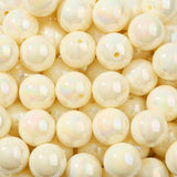 CYEENUT 20mm Acrylic Beige Beads 60pcs Chunk Bubblegum Bead Beadable Pen Ball Beads for Pen Bag Jewelry Making Necklace Bracelet