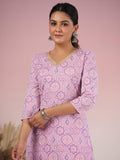 Anni Designer Women'S Rayon Blend Straight Printed Kurta With Palazzo (Diroz Green_Xl_Green_X-Large),Purple,XL,,,