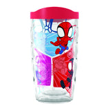 Tervis Marvel Spider Man Spidey and Friends Made in USA Double Walled Insulated Tumbler Travel Cup Keeps Drinks Cold & Hot, 10oz