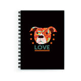 Plan To Gift Notebook A5 Plain Dog Love Notebook Wire Bound Spiral Printed Pages:160 (Size A5)