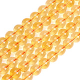 GEM-Inside 10MM Round Citrine Beads Strand 15 Inches Loose Beads for Jewelry Making Dyed Color