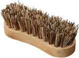 REDECKER Oyster Scrub Brush with Union Fiber Bristles and Untreated Beechwood Handle, 43/4Inches