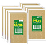 Presto-Stick Foil Star Stickers, 3/4, Gold, 175 Per Pack, 12 Packs