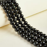 60pcs 6mm Natural Rainbow Obsidian Beads Gemstone Beads Round Loose Beads for Jewelry Making