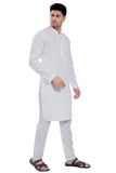 Divisive Men'S Sequince Embroidered Cotton Blend Only Slim Fit Kurta (Dkrt676_M_White)