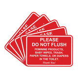 All Quality Classic Framed Please Do Not Flush Thank You Bathroom Etiquette Sign - 6 x 8 (Red) 5 Pack