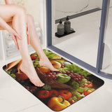 Front Door Mat Outside 16x24 Absorbent Entrance Diatomaceous Earth Bath Mat Non-slip Rubber Entry Colorful Various Vegetables An