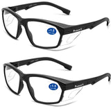ProtectX Safety Reading Glasses 1.5 Diopter Scratch Resistant Anti Fog Polycarbonate Lenses ANSI Z87.1 Rated with UV Protection