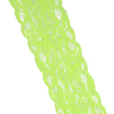 Elastic Lace Trim 10 Yards Green Lace Ribbon Floral Pattern Stretchy Fabric for Sewing, Garment, DIY Crafts and Gift Wrapping
