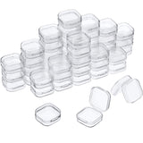 SATINIOR 48 Packs Clear Small Plastic Containers Transparent Storage Box with Hinged Lid for Small Items Crafts Jewelry (1.37 x