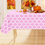 Smiry Rectangle Table Cloth, Waterproof Vinyl Tablecloth with Flannel Backing for Rectangle Tables, Wipeable Spillproof Plastic