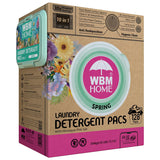 WBM Home Laundry Detergent Pods, Spring Fragrance Scent, 128 Count - HE Concentrated Laundry Pods With 10x Ultrapower Cleaning a