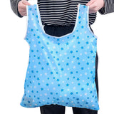 Kaxich Foldable Reusable Grocery Shopping Tote Bags, 6 Pack Eco-friendly Travel Recycle Shopping Bags Folding to fits in Pocket,
