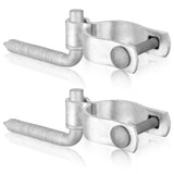 MorningRo 8 Pcs Farm Gate Hinge Set 5/8'' x 2'' Chain Link Fence Gate Post Hinge in Zinc Plated, 5/8 x 4-1/2 Wood Post Lag Screw