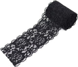 2.4inch (6cm) x 10 Yards Black Lace Ribbon,Sewing Lace Trim, Elastic Stretchy Lace Fabric,Perfect for Crafting,Sewing Making,Gif