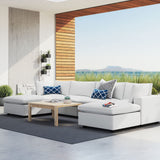 Modway Commix 6-Piece Sunbrella Outdoor Patio Sectional Sofa, White