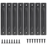 NWUCZW Barn Door Handles 8 Pcs Sliding Door Handle 7.5 Inches Hole Center Black Barn Door Handles Cabinet Handles Door Pull Hand
