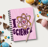 Vprint Atoms Science Spiral Wiro Unruled Reuseable Notebook With Pen Blank Pages Notebook Diary Journal Drawing Book SizeA5(6X8
