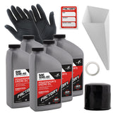 Factory Racing Parts Oil Change Kit compatible with Yamaha Bolt XVS950, XVS95, FJR1300, MT-10 10W-40 Full Synthetic Oil - Includ