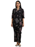 Libas Womens Printed Silk Blend Co-Ord Set For Women
