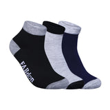 Fabdon MenS Cotton Ankle Socks (Multicolour, Free Size) Pack Of 3 Pair
