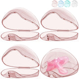 Smlpuame Pacifier Case,4 Pack BPA Free Pacifier Holder Case,Transparent Container Box for Baby Binky(Not Included,Essential Paci