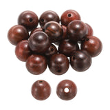HARFINGTON 100pcs Natural Wooden Beads 10mm Sour Branch Wood Round Polished Loose Bead Smooth Spacer Balls Beading for Jewelry M