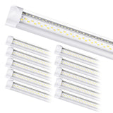 ONLYLUX 8Ft LED Shop Light Fixture - 8 Foot 100W 15000LM 6500K, Linkable with Plug LED Lights for Garage,V Shape, 96 T8 LED Tube