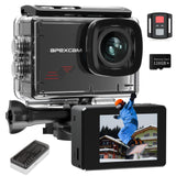 Apexcam Action Camera 4K 60FPS with 128GB Card, 64MP Sports Camera Helmet for Vlogging, 131FT Waterproof Camera Underwater, 170