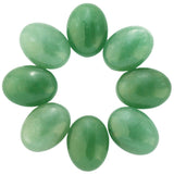 SUNYIK Green Aventurine Oval Cabochons CAB Flatback for Jewelry Making,13x18mm,Set of 10