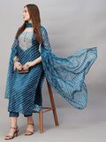 Anni Designer Women'S Cotton Blend Straight Printed Kurta With Pant & Dupatta (Doremi Kerocin-Nw_S_Kerocin_Small),Kerocin,S,,,